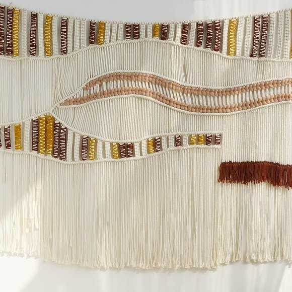 Anthropologie Large Handmade Colorful Woven Macrame Wall Hanging - Picture 8 of 9
